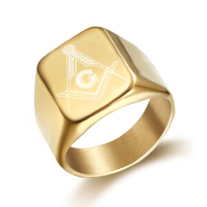 Masonic AG Stainless steel Ring jewelry (gold)