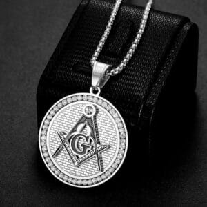 CZ Zircon freemasonry Masonic waterproof tarnish free pendant