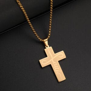 Classic Stainless Steel Retro Christian Cross Pendant Jewelry for Men